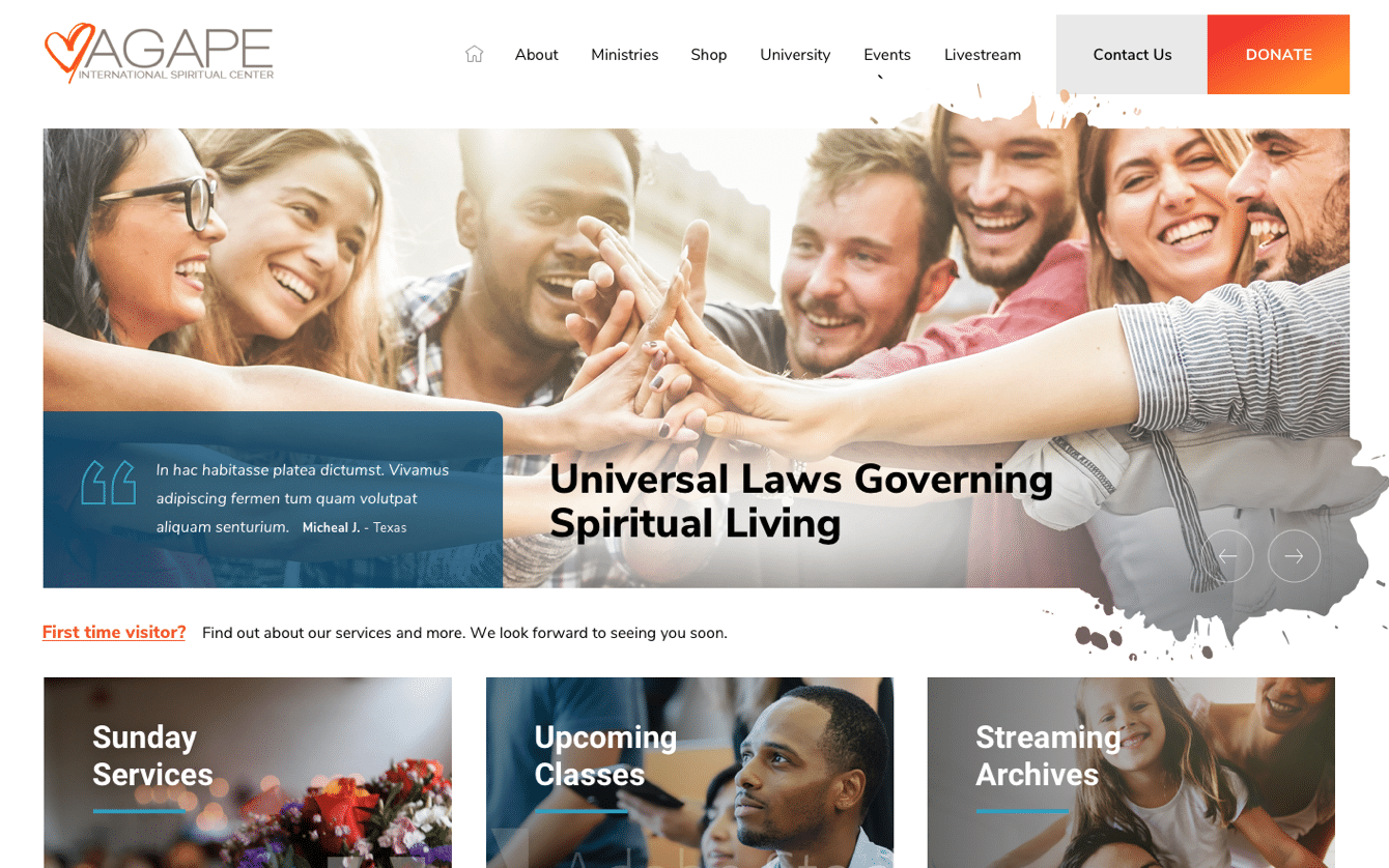 Agape International Spiritual Center – Coming Soon