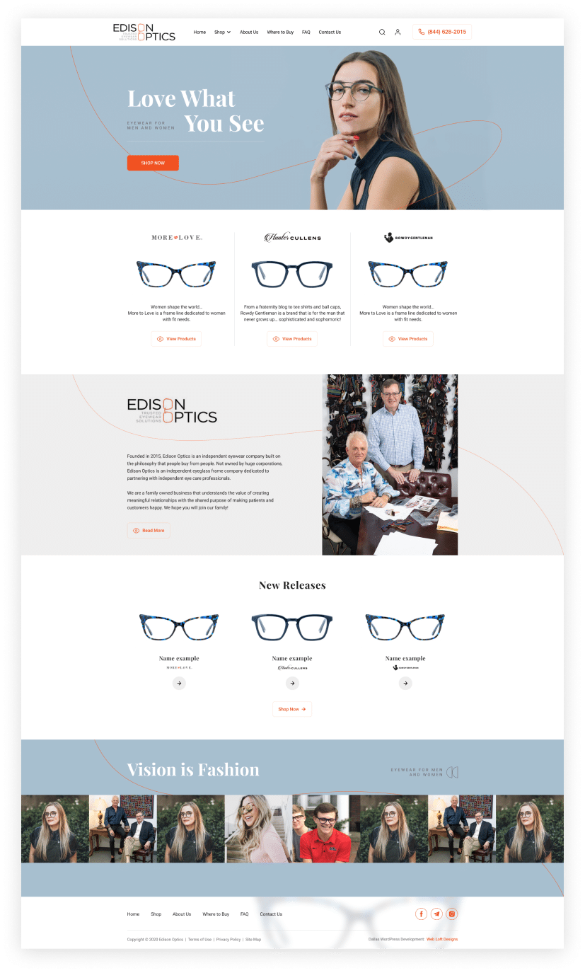 Edison Optics Ecommerce